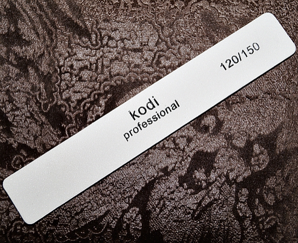 Пилка белая Kodi-Professional (прямоугольная), 120/150 грит