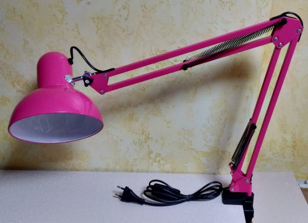 Настольная маникюрная лампа (розовая)