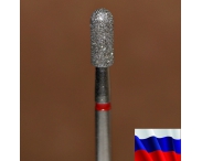 Алмазная фреза "ЦИЛИНДР закругленный" (красная), d=3,1 мм