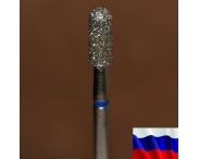 Алмазная фреза "ЦИЛИНДР закругленный" (синяя), d=3,3 мм