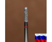 Алмазная фреза "ЦИЛИНДР закругленный" (красная), d=2,5 мм