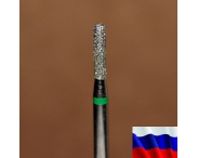 Алмазная фреза "ЦИЛИНДР закругленный" (зеленая), d=1,8 мм
