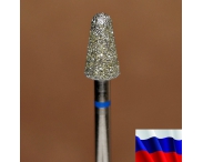 Алмазная фреза "КОНУС закругленный" (синяя), d=5,0 мм