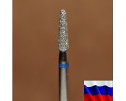 Алмазная фреза "КОНУС закругленный" (синяя), d=2,5 мм